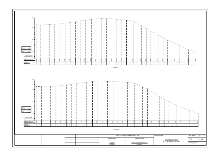 Cross Section Elevation Data Analysis | PDF