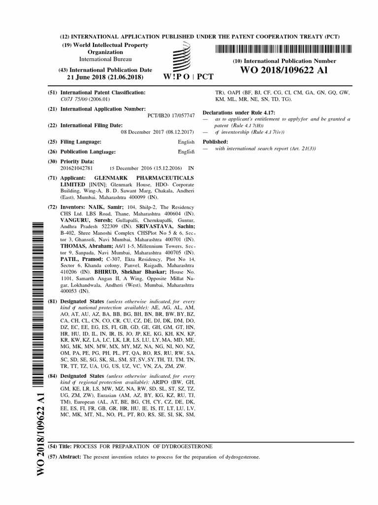 Duphastone dydrogesterone api preparation pdf ether solvent