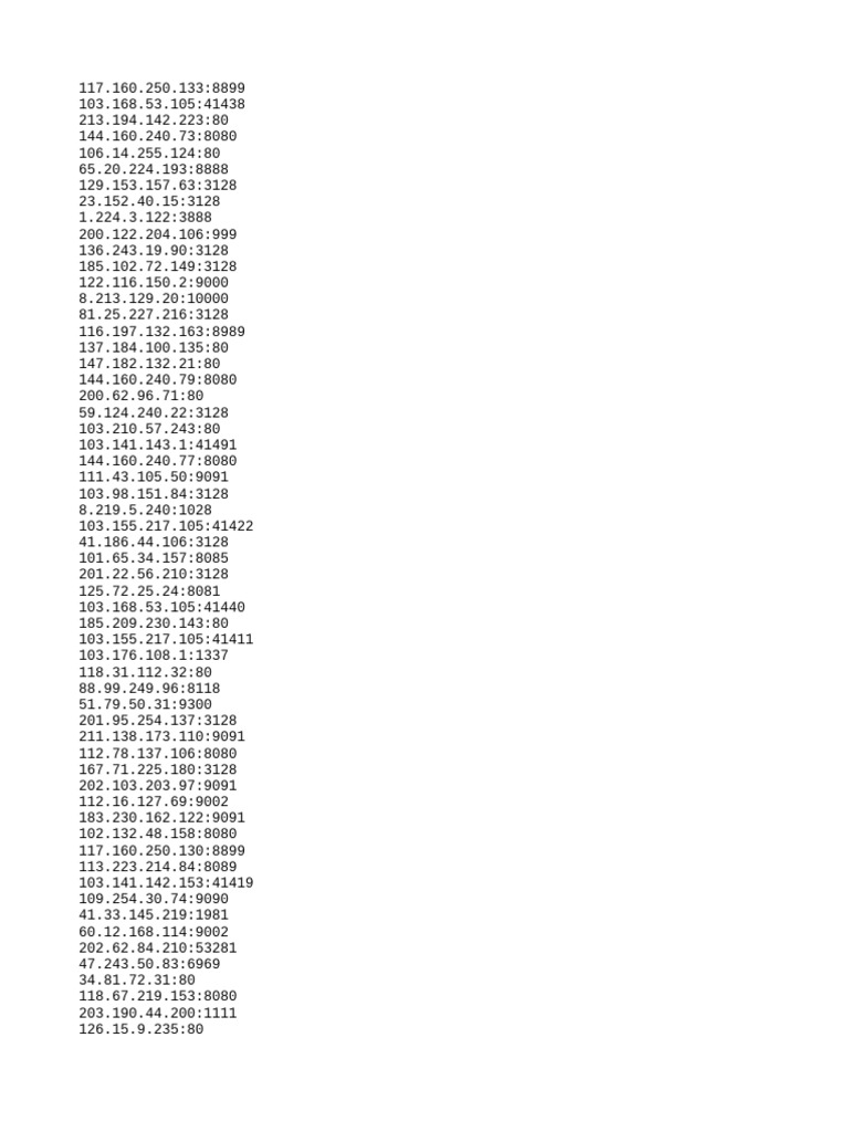 Liste d'adresses IP et ports | PDF