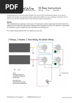 5 String Bass Instructions