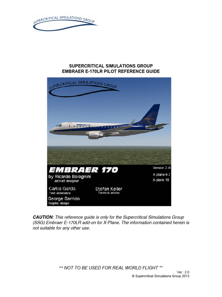 SSG E-170LR Quick Reference | PDF | Cockpit | Aircraft