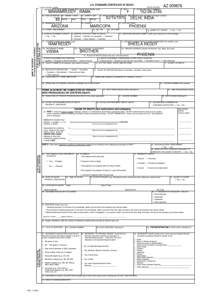 death certificate pdf | PDF | Race And Ethnicity In The United States ...