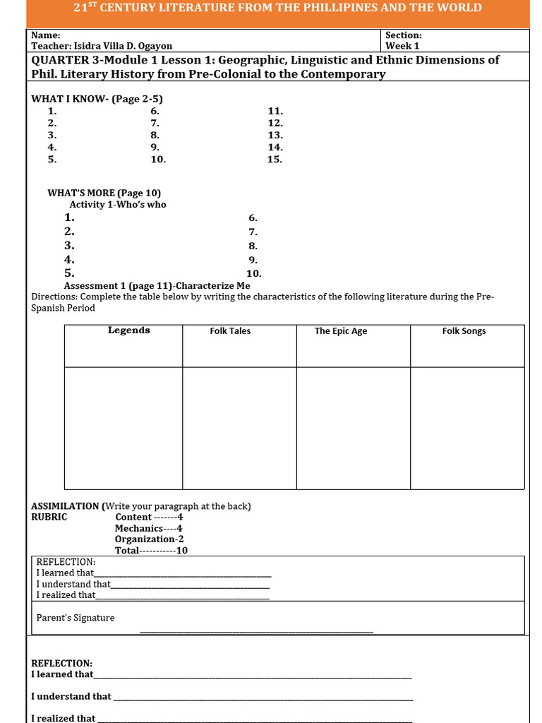 Activity Sheet 21st Century Wk2 Pdf Questionnaire Human Communication