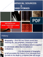 Biographical Dictionaries and Directories Presentation
