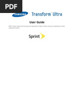 Download Sprint Samsung Transform Ultra Manual by Wirefly SN75598993 doc pdf