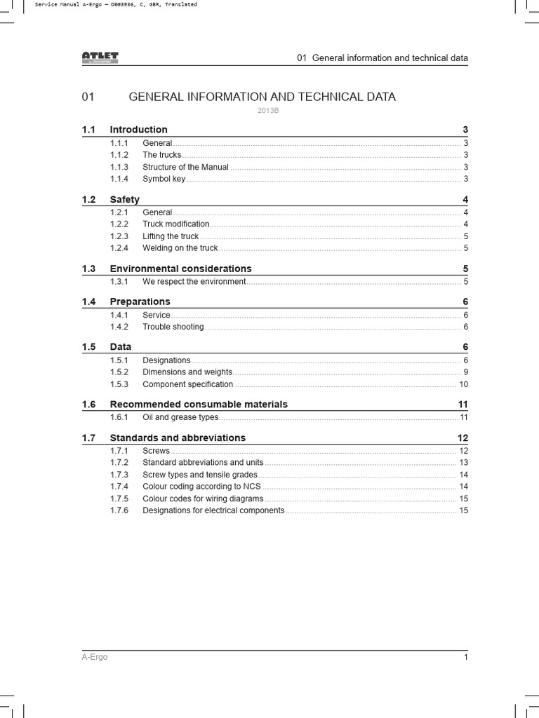 01 - General Information and Technical Data 2013B | PDF | Screw | Waste