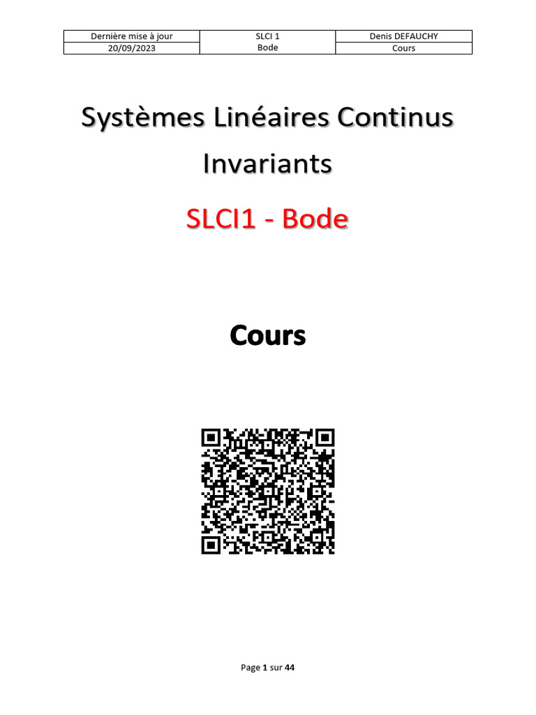 Cours sur le Diagramme de Bode | PDF | Filtre (électronique) | Fréquence