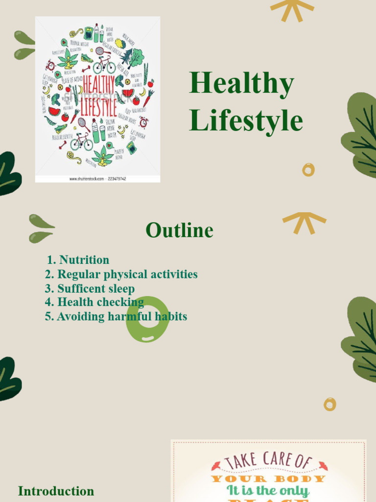 Healthy Lifestyle Presentation Template | PDF