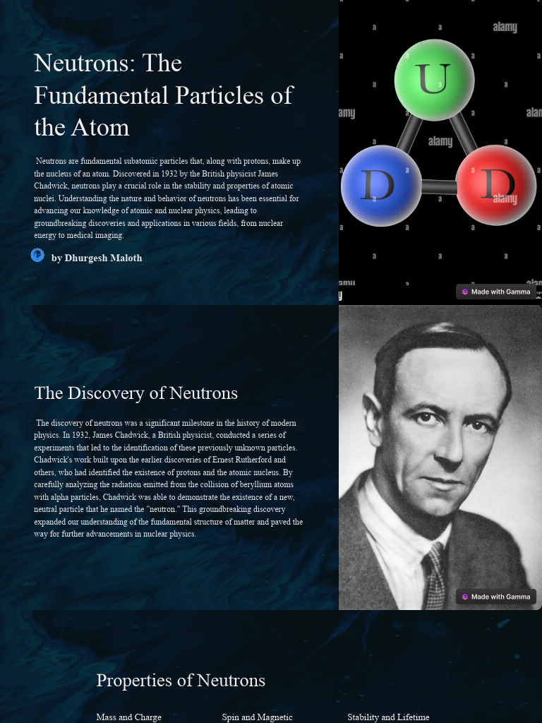 Neutrons The Fundamental Particles of The Atom 1 | PDF | Neutron ...