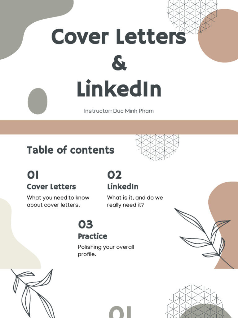 14 - Cover Letter + LinkedIn | PDF | Linked In | Recruitment