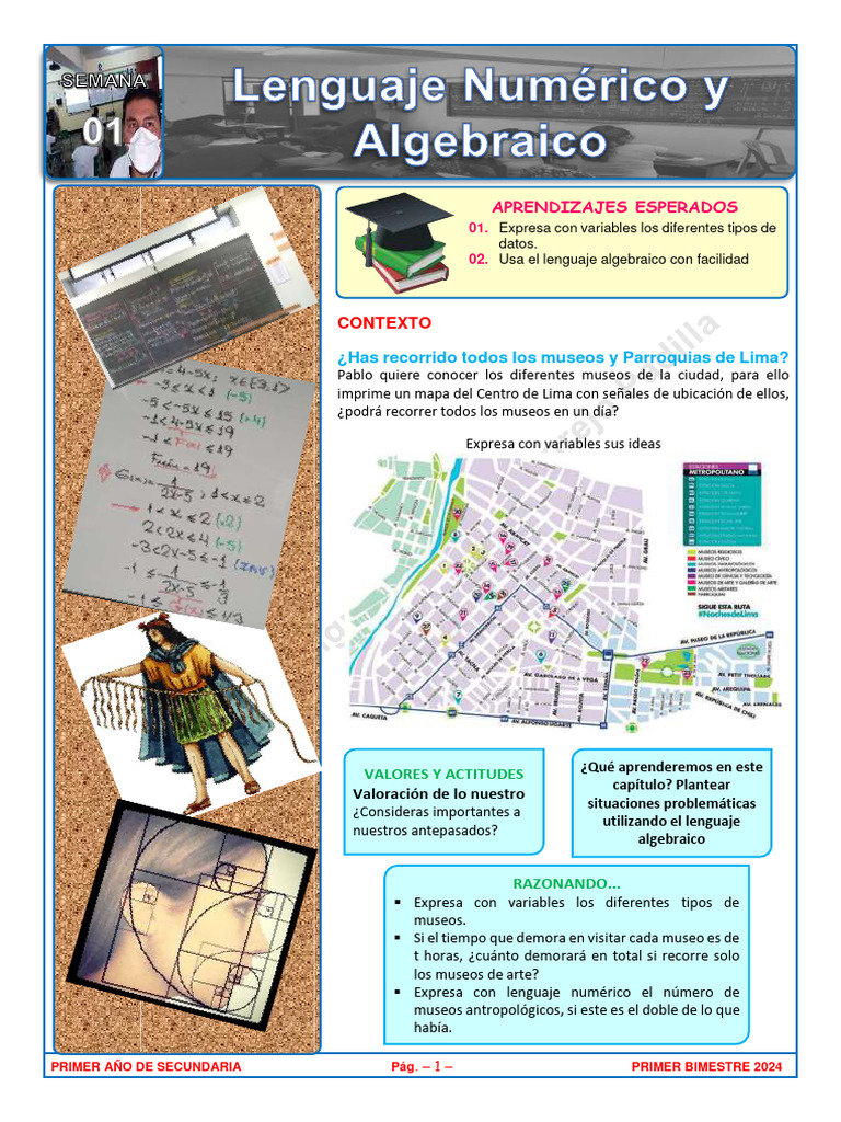 Lenguaje Numérico y Algebraico | PDF | Matemáticas