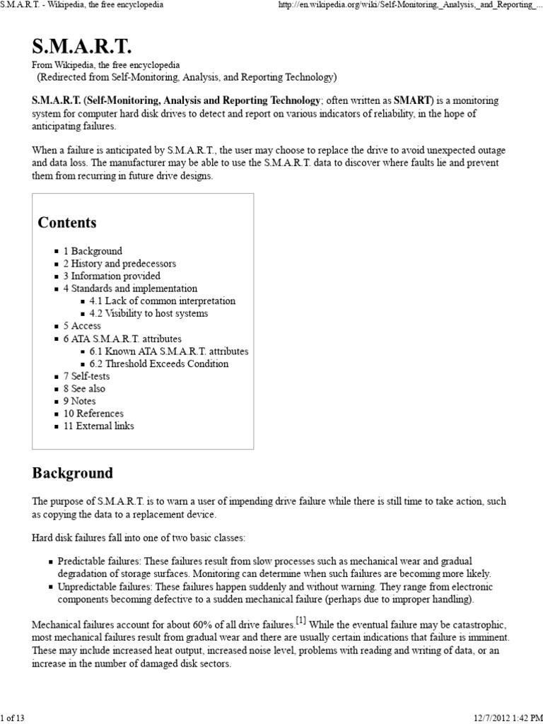 Understanding S.M.A.R.T. Technology | PDF | Computer Data | Computer ...