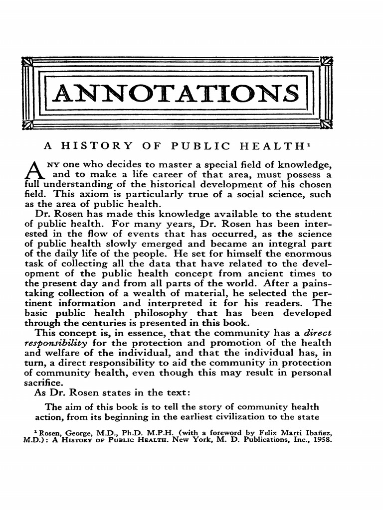 37 1 A History of Public Health by George Rosen | PDF | Public Health ...