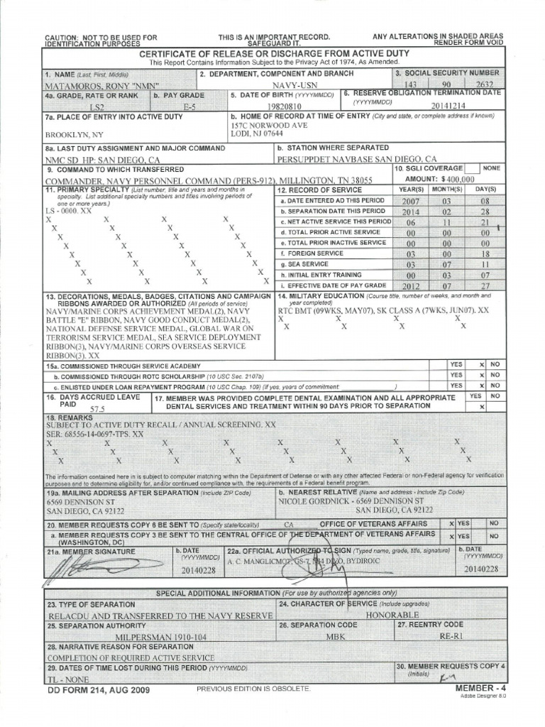 DD 214 | PDF