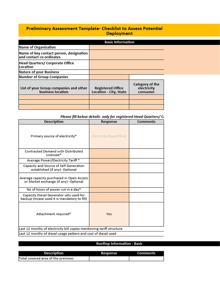Solar Rooftop Capacity Assessment Form | PDF | Roof | Solar Power