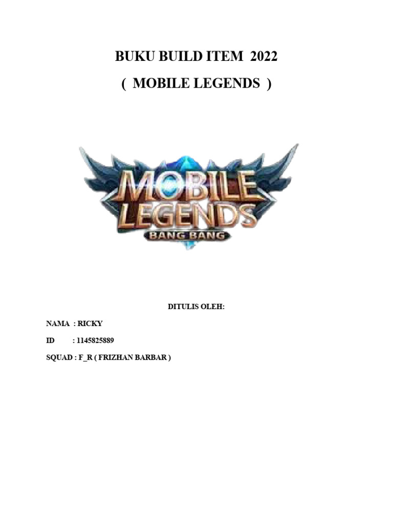 Panduan Build Item Mobile Legends 2022 | PDF | Game & Aktivitas