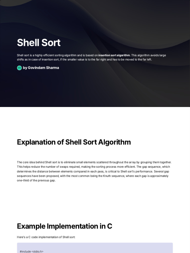 Shell Sort Complexity
