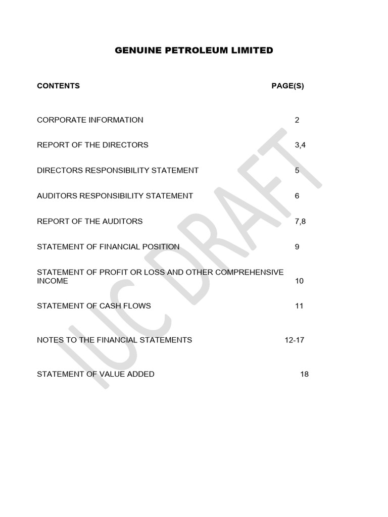 Genuine petroleum limited tax 2023 pdf audit fair value