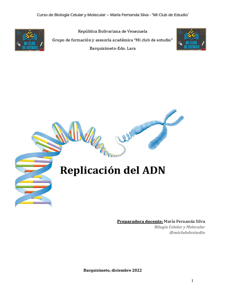 Replicación del ADN: Conceptos Clave | PDF | Adn | Replicación De Adn