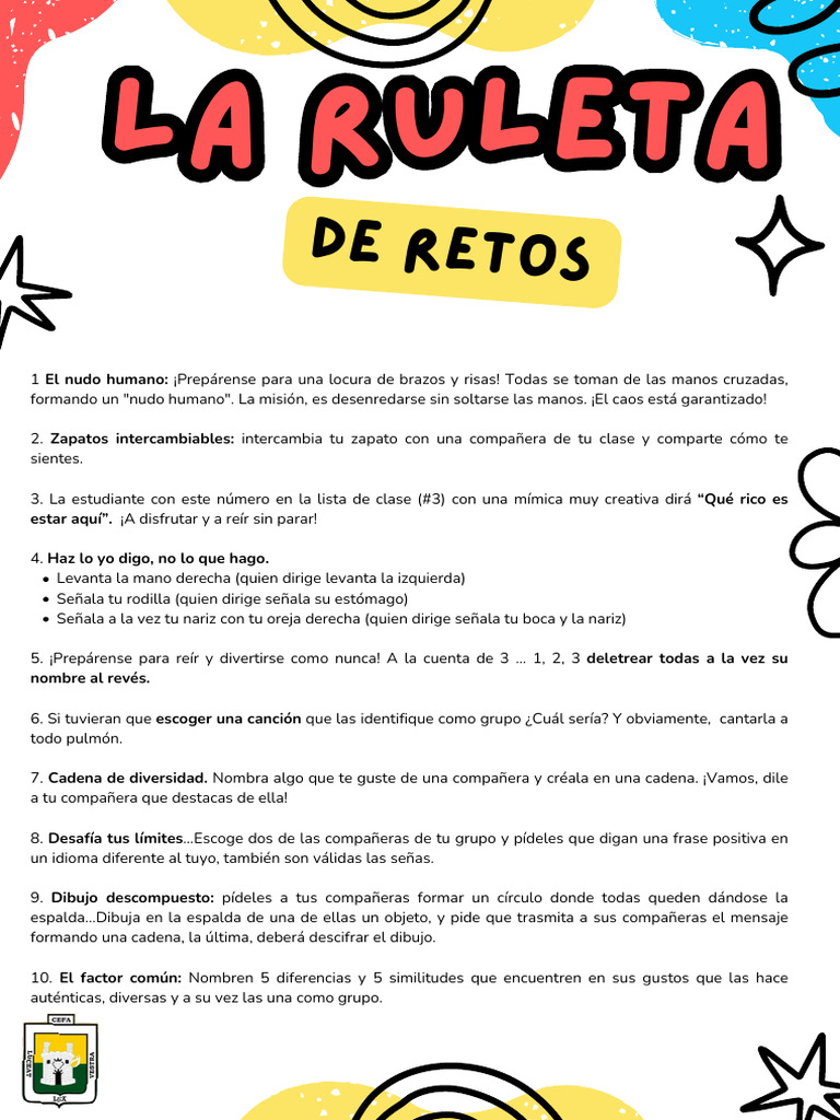 La Ruleta de Retos | PDF | Artes del lenguaje y disciplina