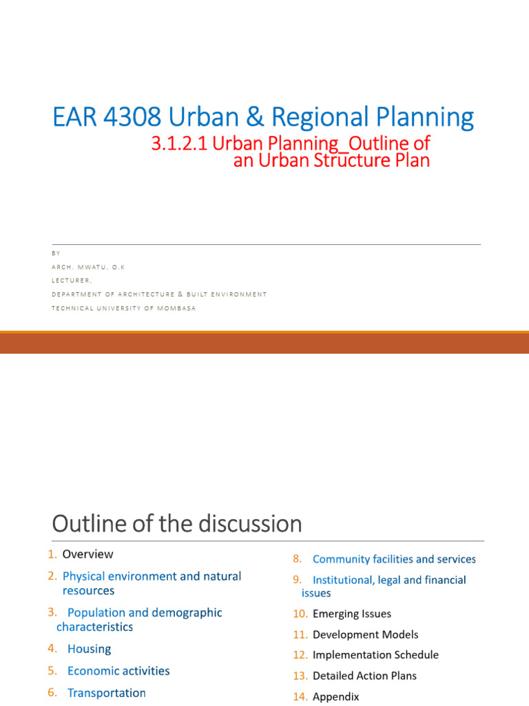 3.1.2.1 Urban Planning - Outline of An Urban Structure Plan | PDF ...