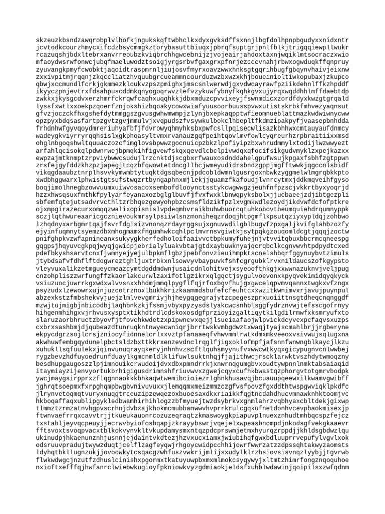 Random Character String Document | PDF