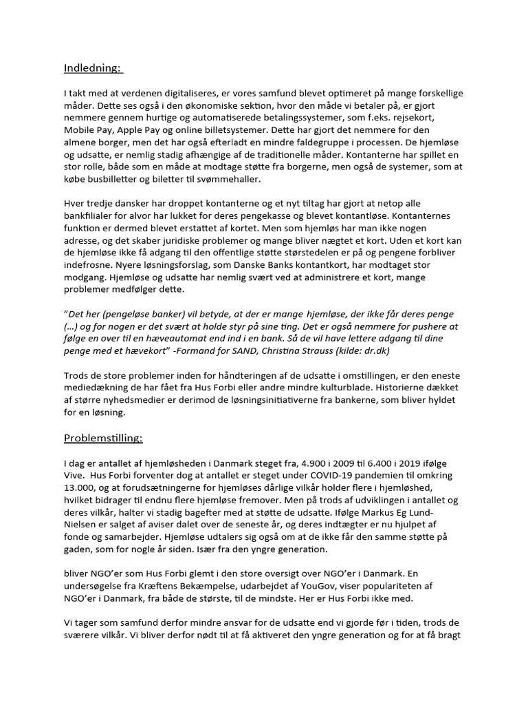 Digitalisering Og Hjemløses Vilkår | PDF