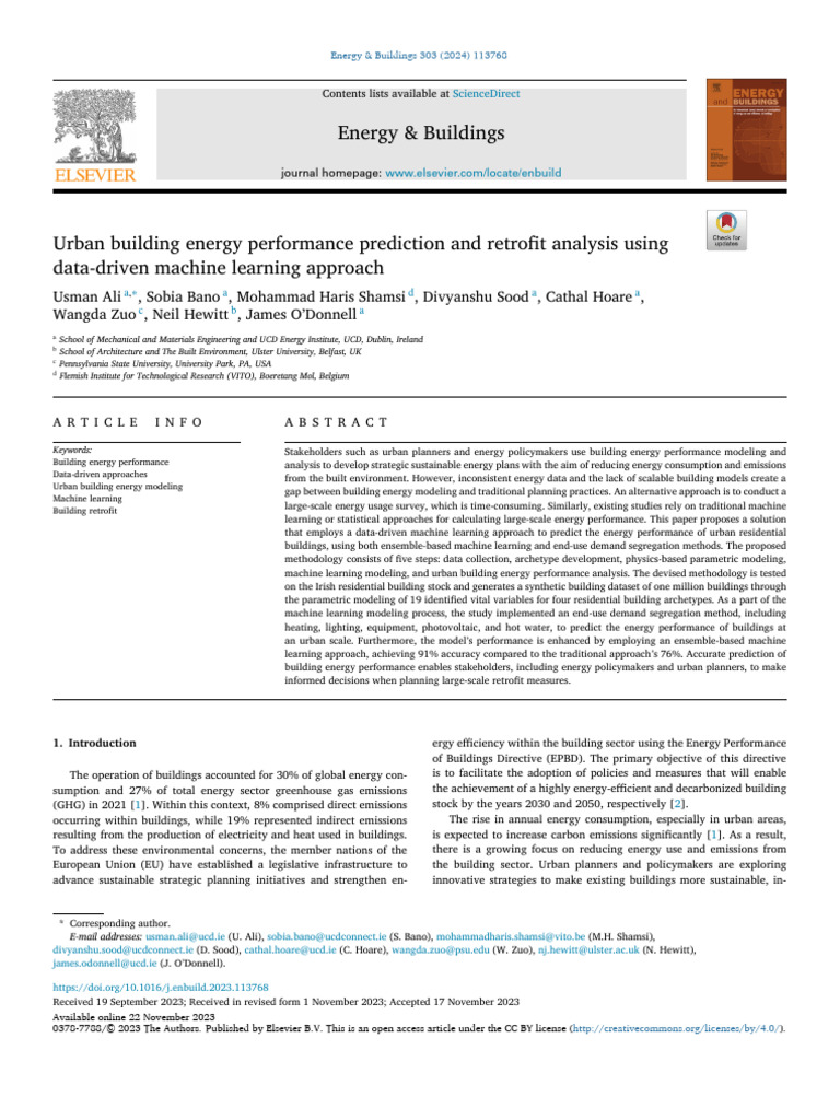 Urban Building Energy Prediction via ML | PDF | Machine Learning | Data ...