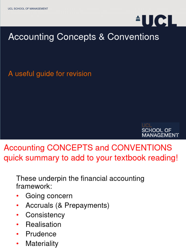 Accounting Concepts and Conventions | PDF | Balance Sheet | Book Value