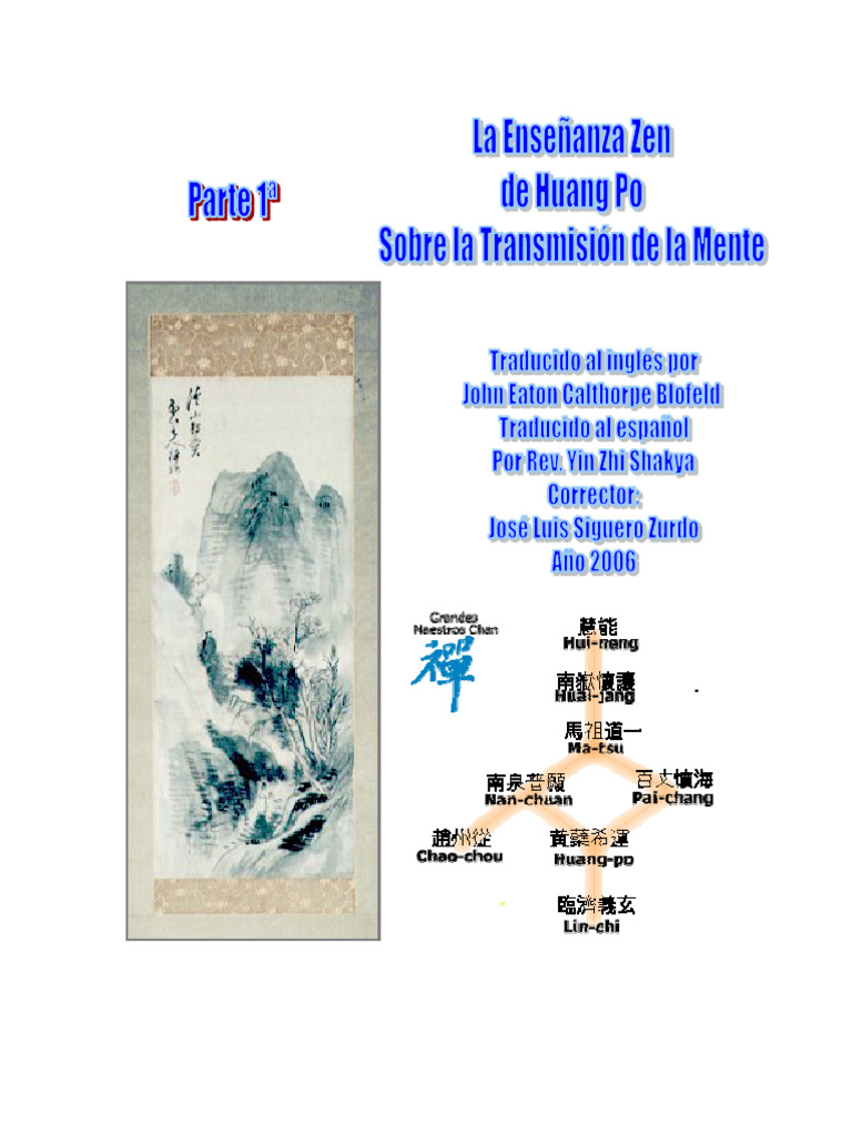 La Ensenanza Zen de Huang Po Transmision Mente | PDF | zen | Mahayana