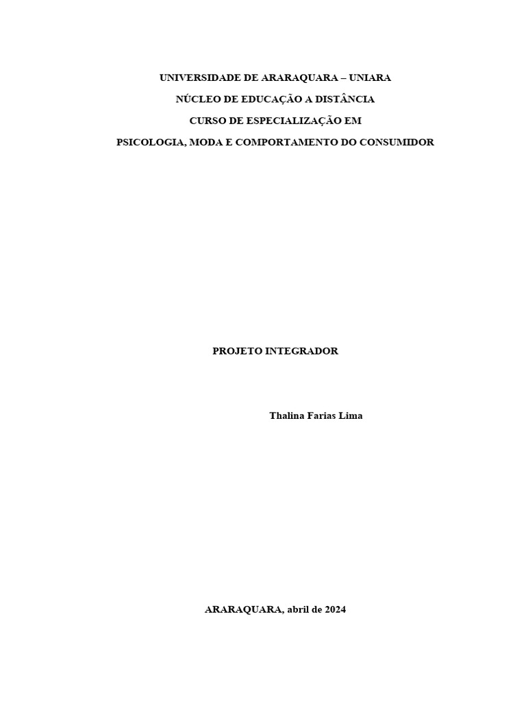Thalina lima projeto integrador versao 2 pdf psicologia sa de mental