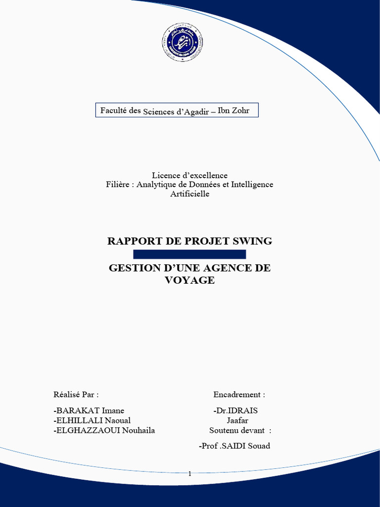 Gestion d'agence de voyage avec Swing | PDF | Développement de logiciel ...