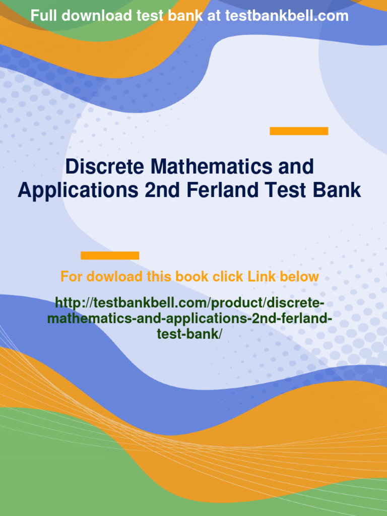Discrete mathematics and applications 2nd ferland test bank for