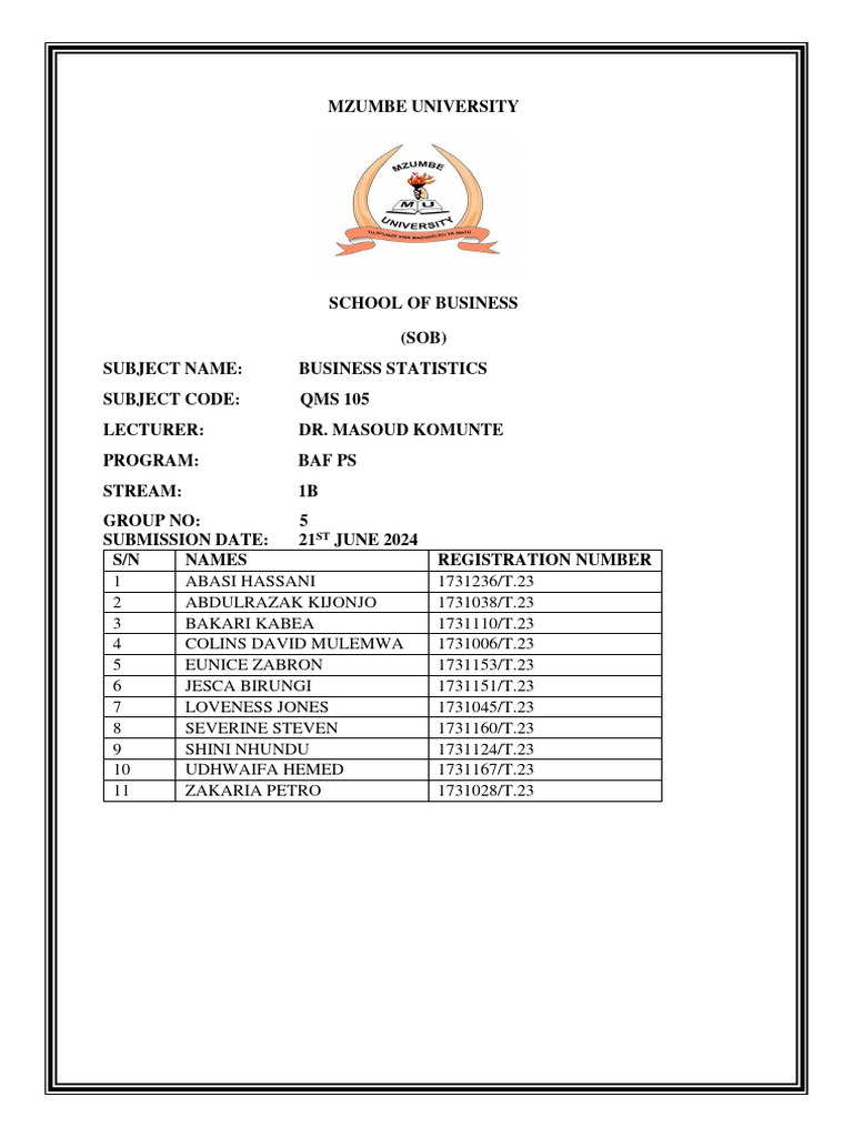 Qms 105 group assignment pdf type i and type ii errors
