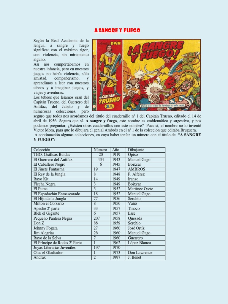 A Sangre y Fuego PDF