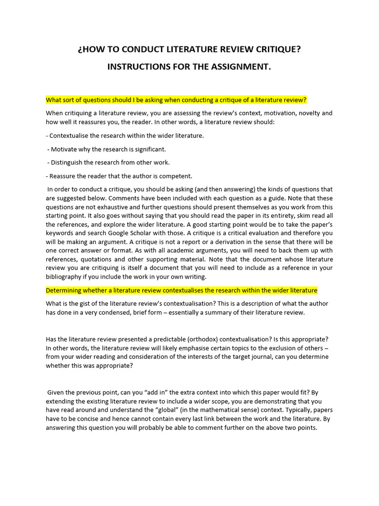 how-to-conduct-literature-review-critique-pdf-motivation-motivational