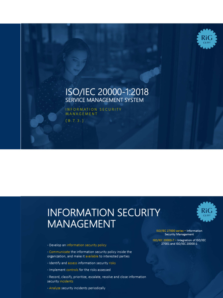 Iso Iec 20000 1 2018 Info Security Guide Pdf