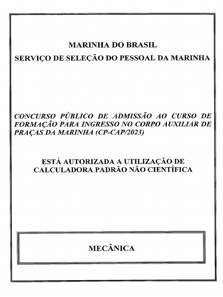 CP Cap 2023 Mecanica Amarela | PDF