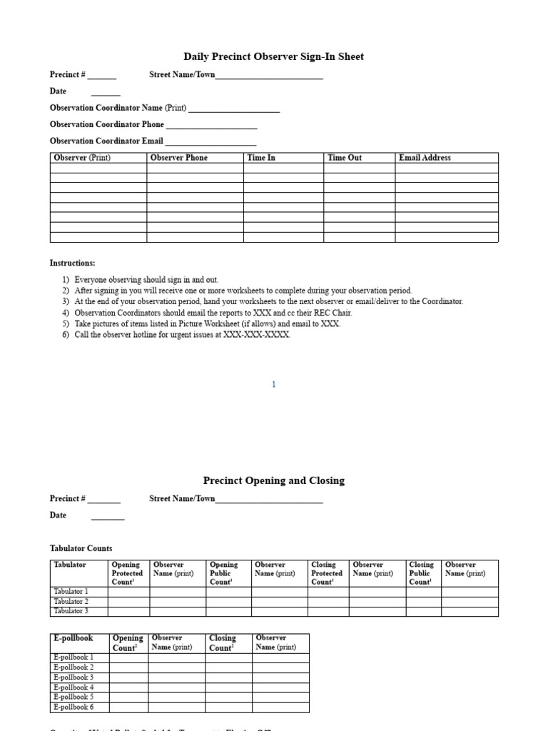 In Person Voting Center Activities | PDF | Elections | Early Voting