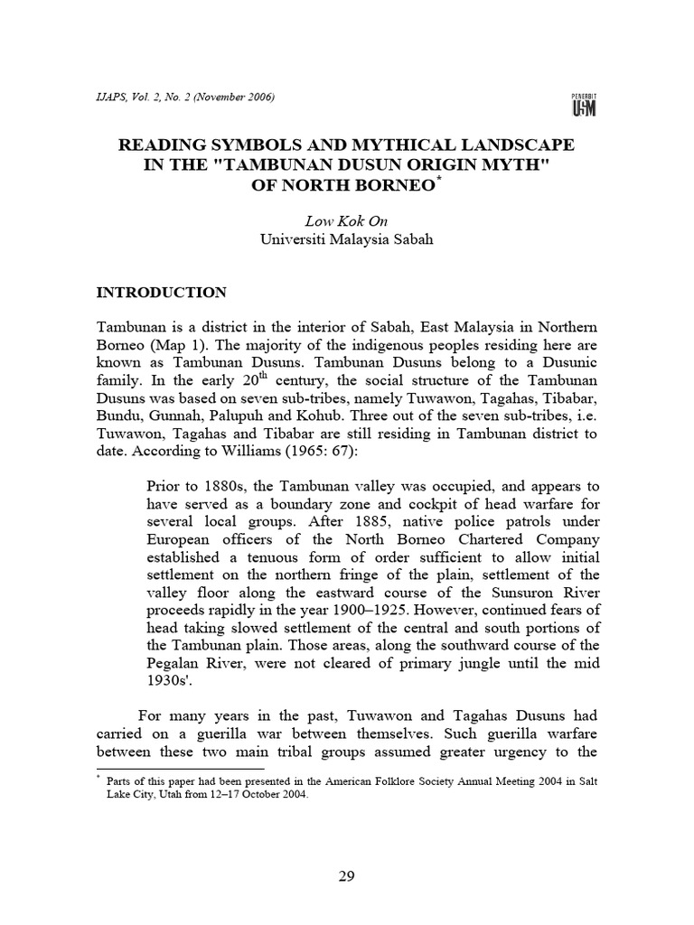 Dusun Myths: Symbols & Origins | PDF | Genesis Flood Narrative | Sacrifice