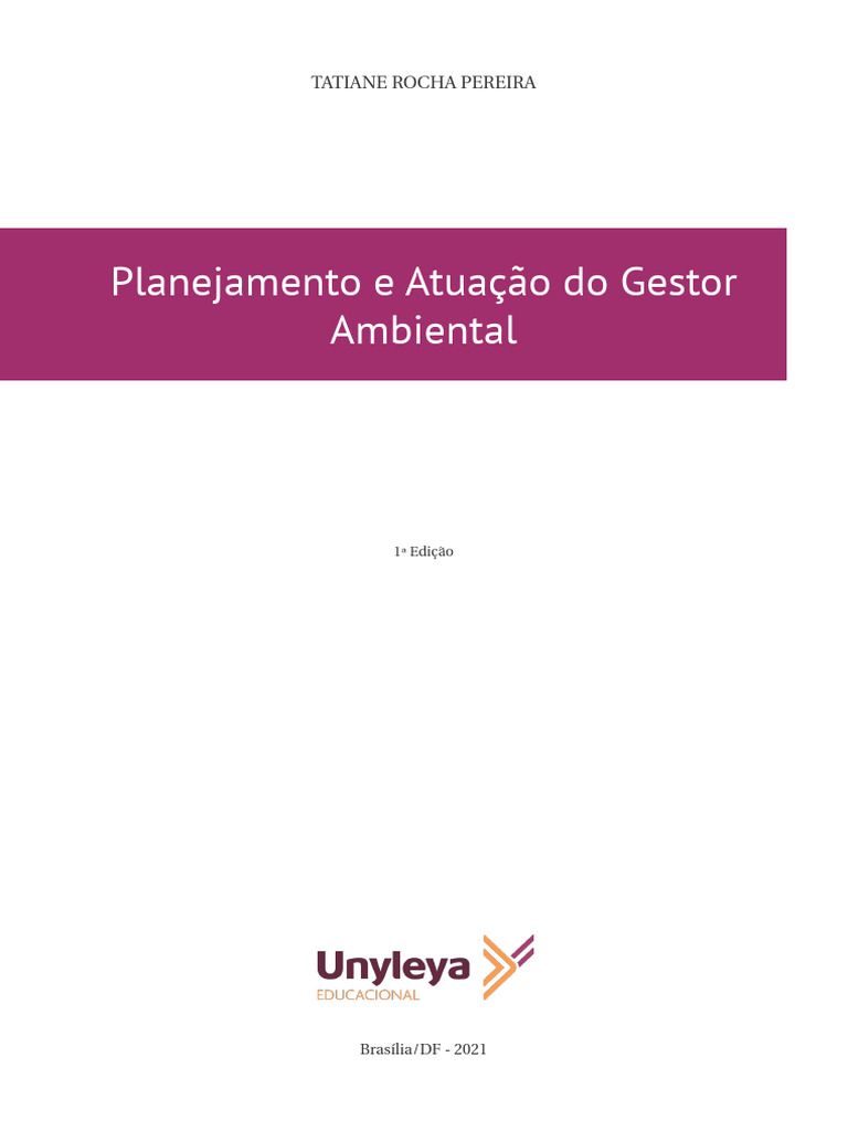 Planejamento do Gestor Ambiental | PDF | Sustentabilidade | Movimento ...