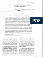 Creatividad Aprendizaje Creativo y Desarrollo Del Sujeto Creador