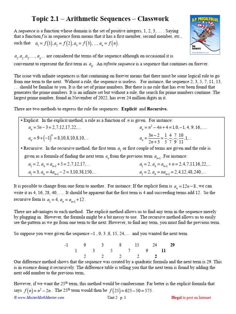 AP Precalculus Unit2a | PDF | Summation | Mathematics