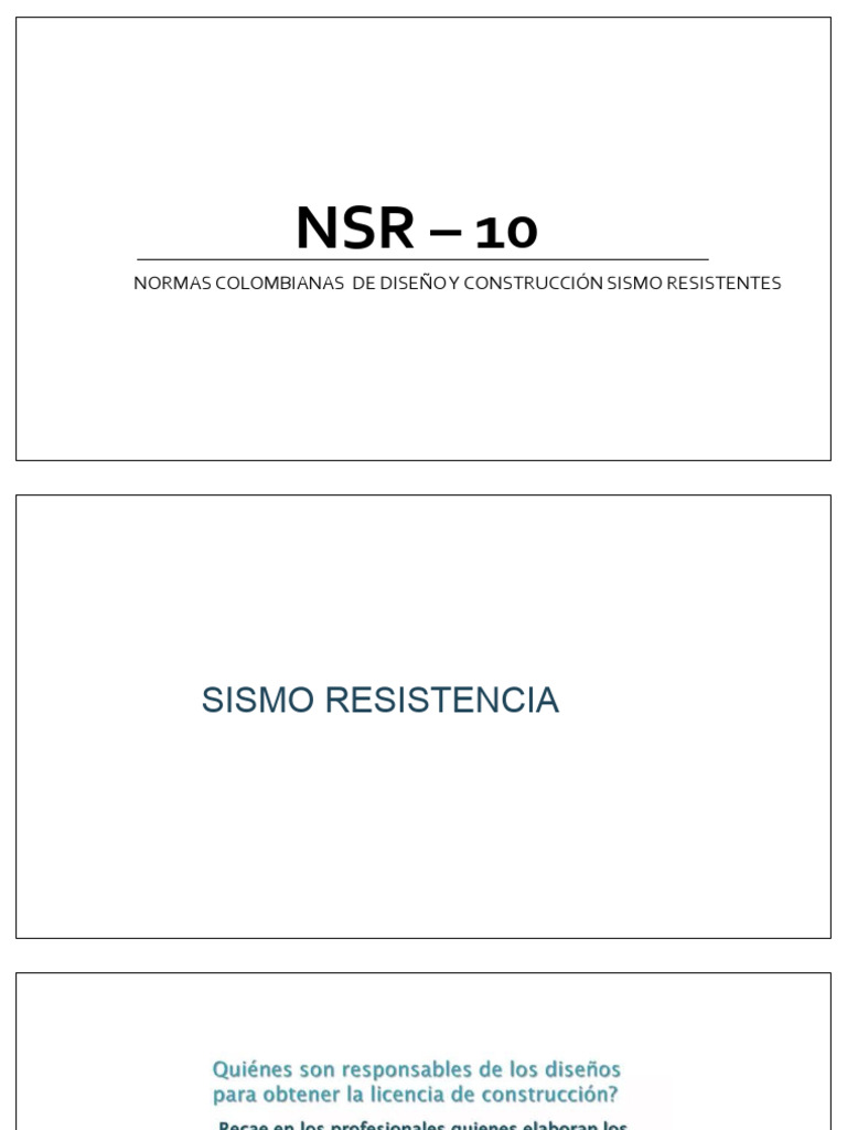 NSR - 10 | PDF