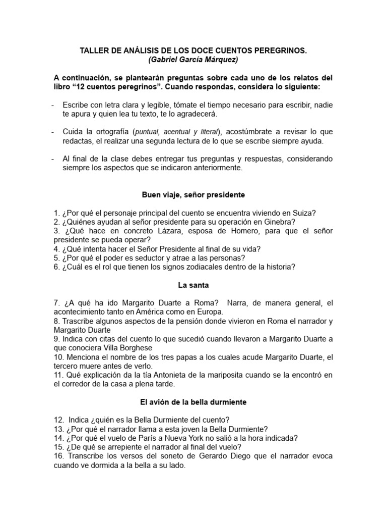12 Cuentos Peregrinos - Durante La Lectura | PDF