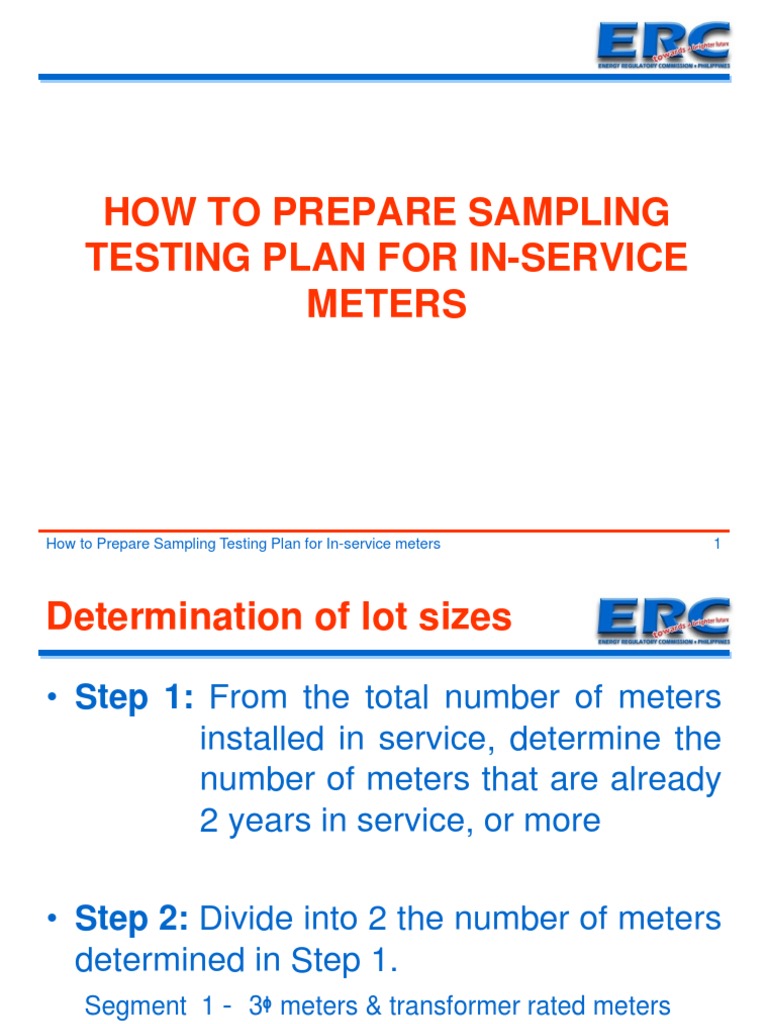Sampling Testing Plan for Meters | PDF | Computers | Technology ...
