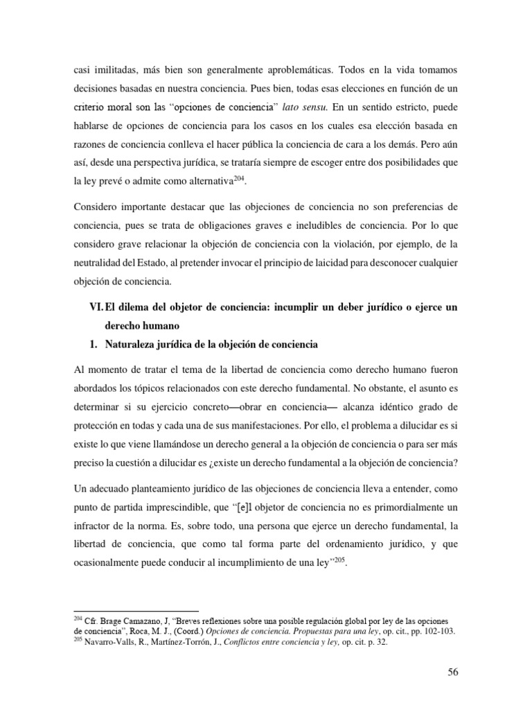 Objeción de Conciencia PDF Objetor de conciencia Ideologías