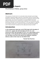 Tensile Report