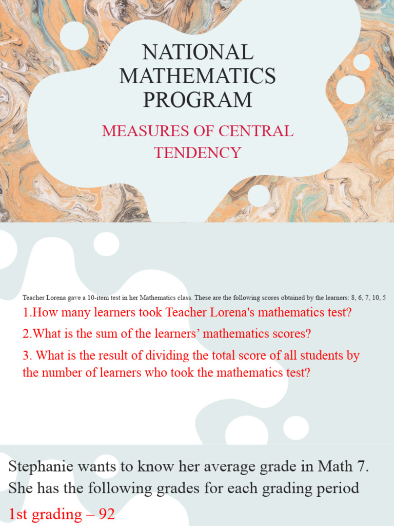 National Mathematics Program | PDF