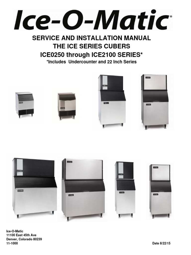 ICE Series Service Manual 8 2015 | PDF | Water